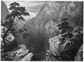 シエラマドレの雪に覆われた範囲、ロッキー山脈、米国、1877