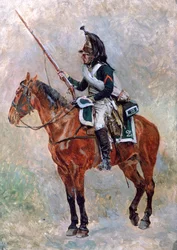 19世紀の馬に乗った兵士