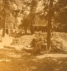 トレンチ外の兵士、ボワデロジェ、フランス北部、c1914-c1918