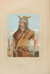 スパルタカス。From: Hombres y mujeres celebres de todos los tiempos by Juan Landa, 1875-1877.