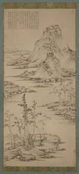 春の霧、リバーサイド パビリオン、明王朝、1368-1644 年。