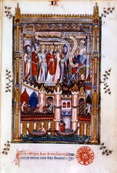 1317年、シジニウスの前の聖デニス