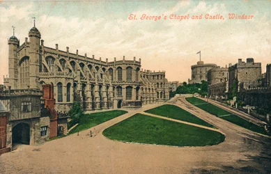 セントジョージズチャペルと城、ウィンザー、c1910。
