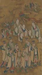 1454 年の北斗七星と中央北斗七星の星の神。