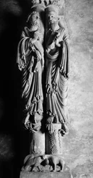 聖ペテロと聖パウロの彫像 匿名の彫刻13-14世紀 スペイン、カテドラル・サン・サルバドール・デ・オビエド