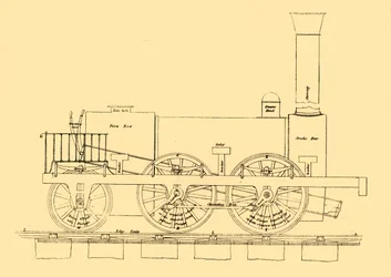 スティーブンソンズ1833機関車、1887年。