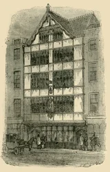 クロスビーホールのストリートフロント、c1872。