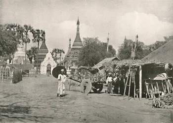 ストリートシーン、バーモ、1900年。