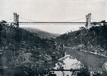 吊り橋、ミドルハーバー、c1900。