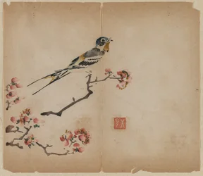 開花桃の枝に飲み込む、1368-1644。