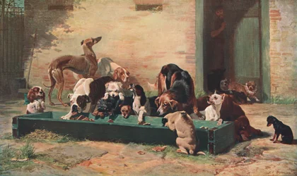 犬の家のテーブルdHote、1880年、c1902。