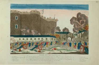 1789 年 7 月 14 日のバスティーユ奪取。
