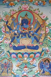 Tantrisme : チベットのタントラの女神。ネパール、カトマンズ、コパン僧院