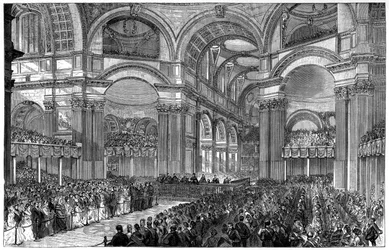 ロンドンのセントポール大聖堂での感謝祭サービス、1900年