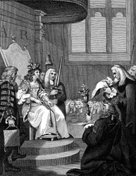 1826年のアン女王の前で読まれるイングランドとスコットランドの連合法