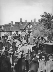 ウォルファートン駅に到着したキングジョージの棺の棺、1936年
