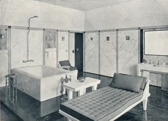 Stoclet宮殿のバスルーム、ブリュッセル、ベルギー、c1914