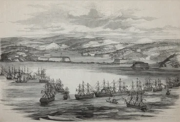 1855年頃にセバストポールに駐留していたイギリス海軍中隊