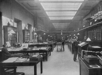 大英博物館の印刷室、c1901