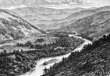 アルタイ山脈のブフタルマ渓谷、1895