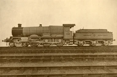 ケアフィリー城4-6-0、グレートウエスタンレイルウェイ、1930年。