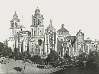 大聖堂、メキシコシティ、メキシコ、1895年。