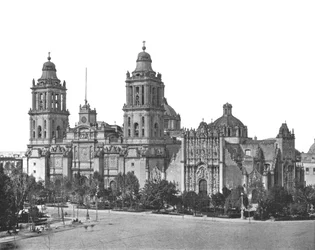 大聖堂、メキシコシティ、メキシコ、c1900。