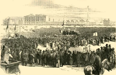 ケニントンコモンに関するチャーティスト会議、1848年、c1878。