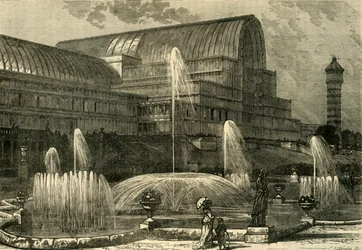 クリスタルパレス、南から、c1878。