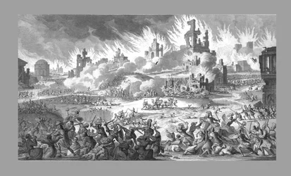 エルサレムと神殿の破壊、1818年。
