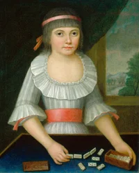 ドミノの女の子、c。 1790年。