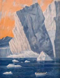 巨大氷山の劇的な誕生、1935