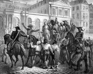 1793年11月6日、パリ、ギロチンへ向かう途中のオルレアン公爵1882-1884