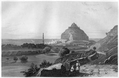 インド、デカン高原のダウラタバード要塞、c1860