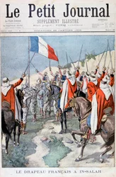 1900年にアルジェリアのサラにあるフランスの旗
