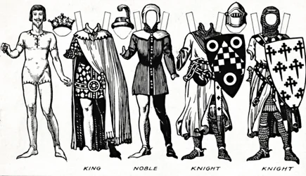 英国の衣装のギャラリー：最初のエドワードの治世で着用されたドレス、c1934