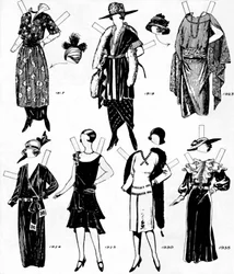 歴史的衣装のギャラリー：20世紀に着用されたドレス、c1934
