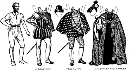 歴史的衣装のギャラリー：エリザベス治世で着用されたドレスの一部、c1934
