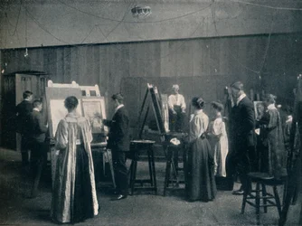 グラスゴー美術学校、ライフルームの1つ、c1900