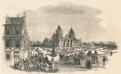 メキシコ、グレートスクエア、1845年。