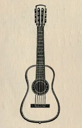 ギター、1895年。