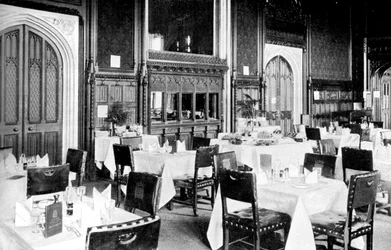コモンズのダイニングルーム、ウェストミンスター宮殿、ロンドン、c1905