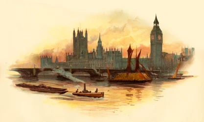 国会議事堂、ウェストミンスター、ロンドン、c1890。