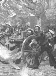 アラビパシャ下の反乱、1882年：街路をクリアするブルージャック...、1901年。