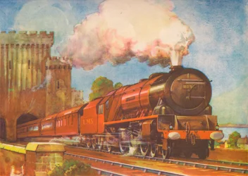 1940年、コンウェイブリッジを通過するアイルランドの郵便、LMS