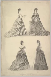 1871年1月7日、女王からの最新のフランス風ファッション、レディース新聞、コートクロ...