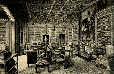 アボッツフォードの図書館、1882年。