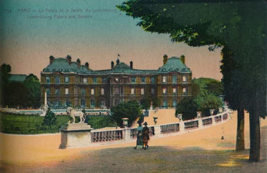 リュクサンブール宮殿とリュクサンブール公園、パリ、c1920