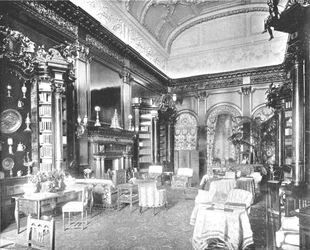 トリングパークマンション、ハートフォードシャー、1894の朝の部屋。