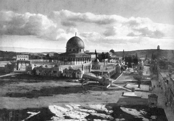 1926年、イスラエルのベツレヘムにある古代寺院があるオマールのモスク